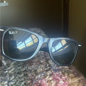 Ray Ban Polarized black wafer glasses
